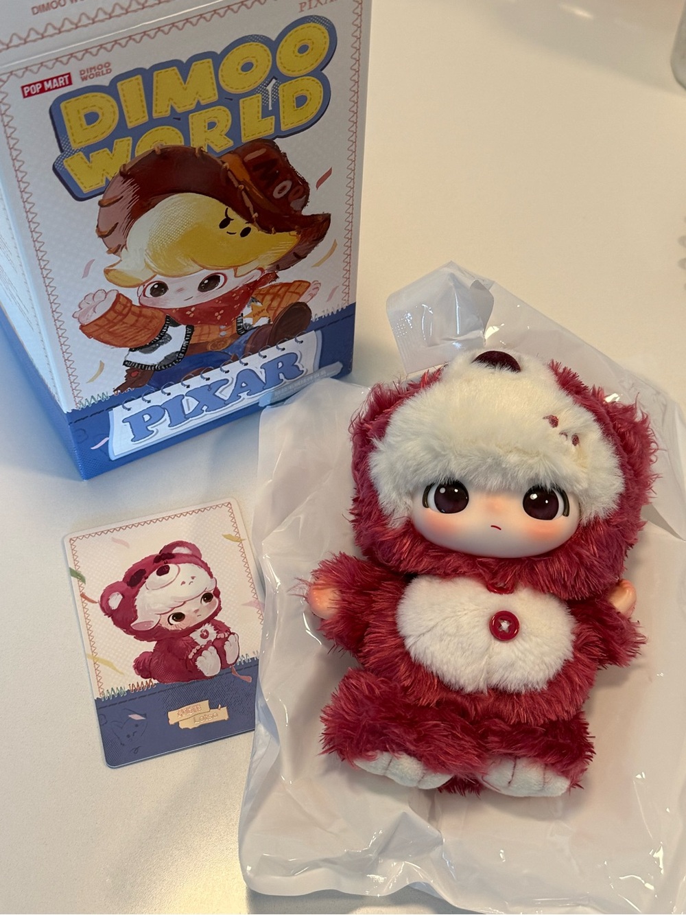 Pop Mart DIMOO WORLD × PIXAR Series - Vinyl Plush Pendant - Lotso